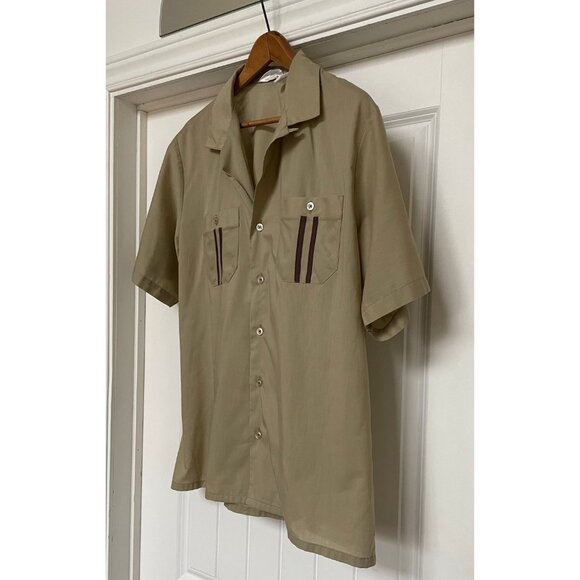 1970s Mens Shirt, Size L. Sears 'The Mens Store', Short Sleeve Shirt - Picture 4 of 6